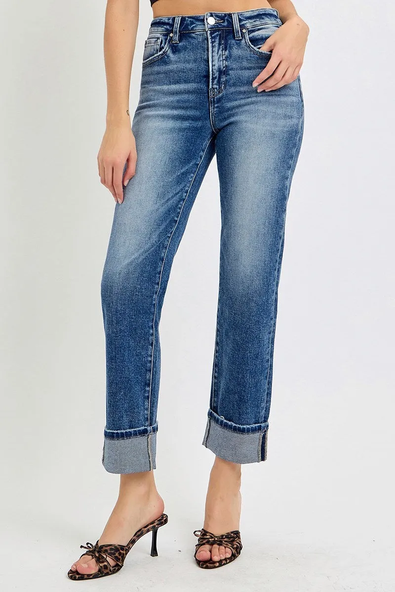 RISEN Tummy Control Straight Jeans