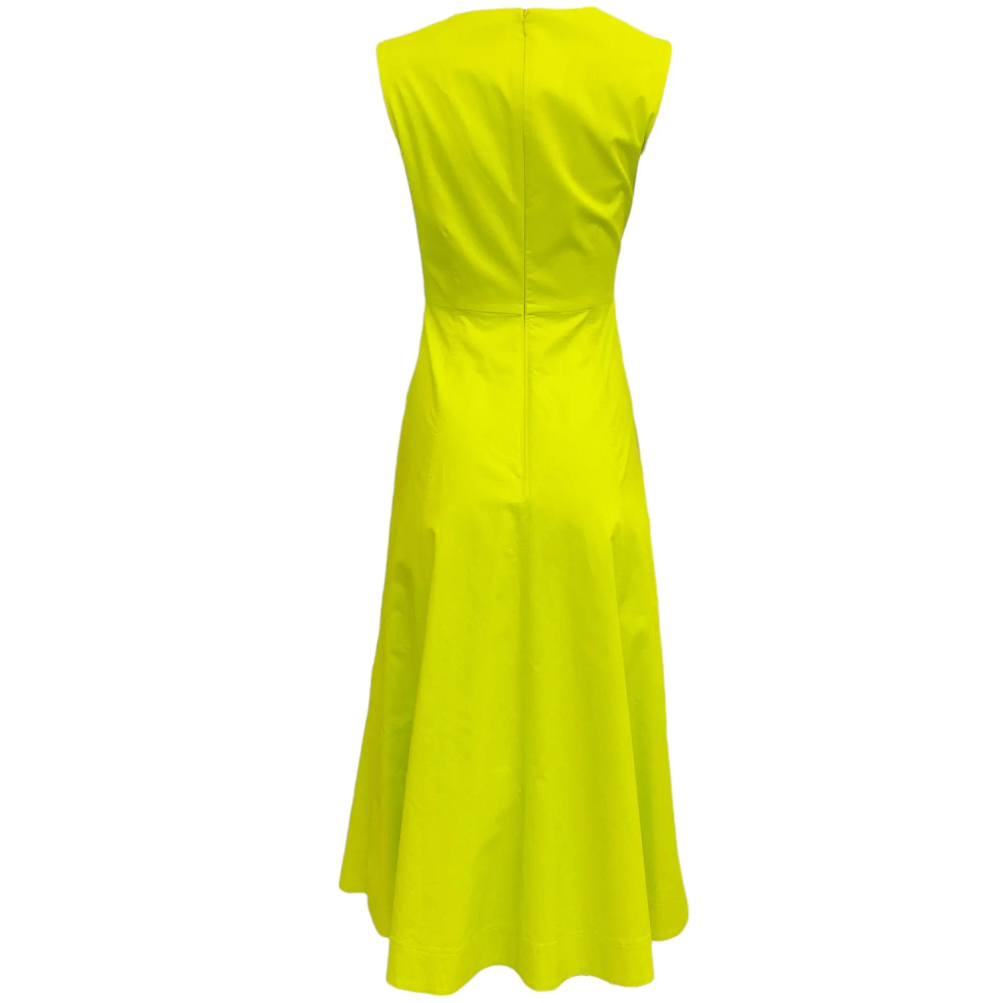 Roland Mouret Lime Green Cotton Sleeveless Dress