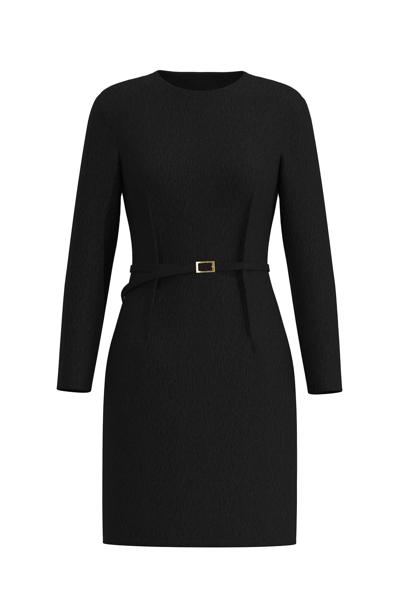 ROUND-NECKLINE MINI DRESS