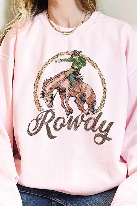 ROWDY COWBOY WESTERN WILD OVERSIZED SWEATSHIRT