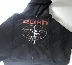 Rush - Tour '76 Star Man Red Logo Zip-Up Hoodie