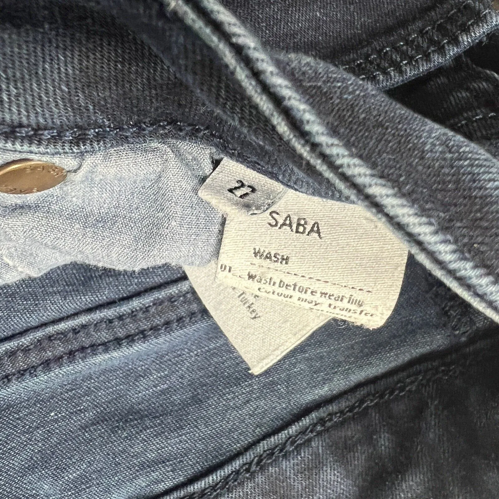 SABA Womens Blue Denim Skinny jeans Size 27