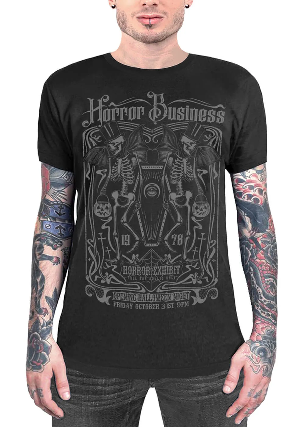 Serpentine Clothing Horror Business T-Shirt Black