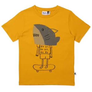 Shark Mask Tee- Mustard