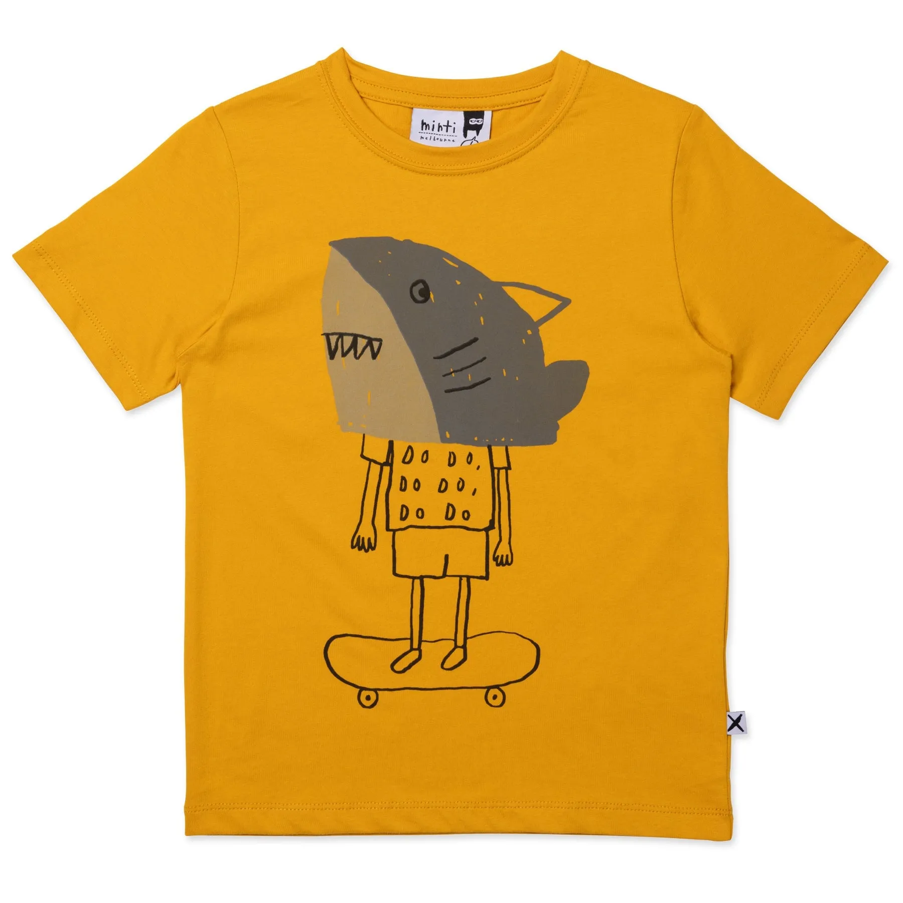 Shark Mask Tee- Mustard