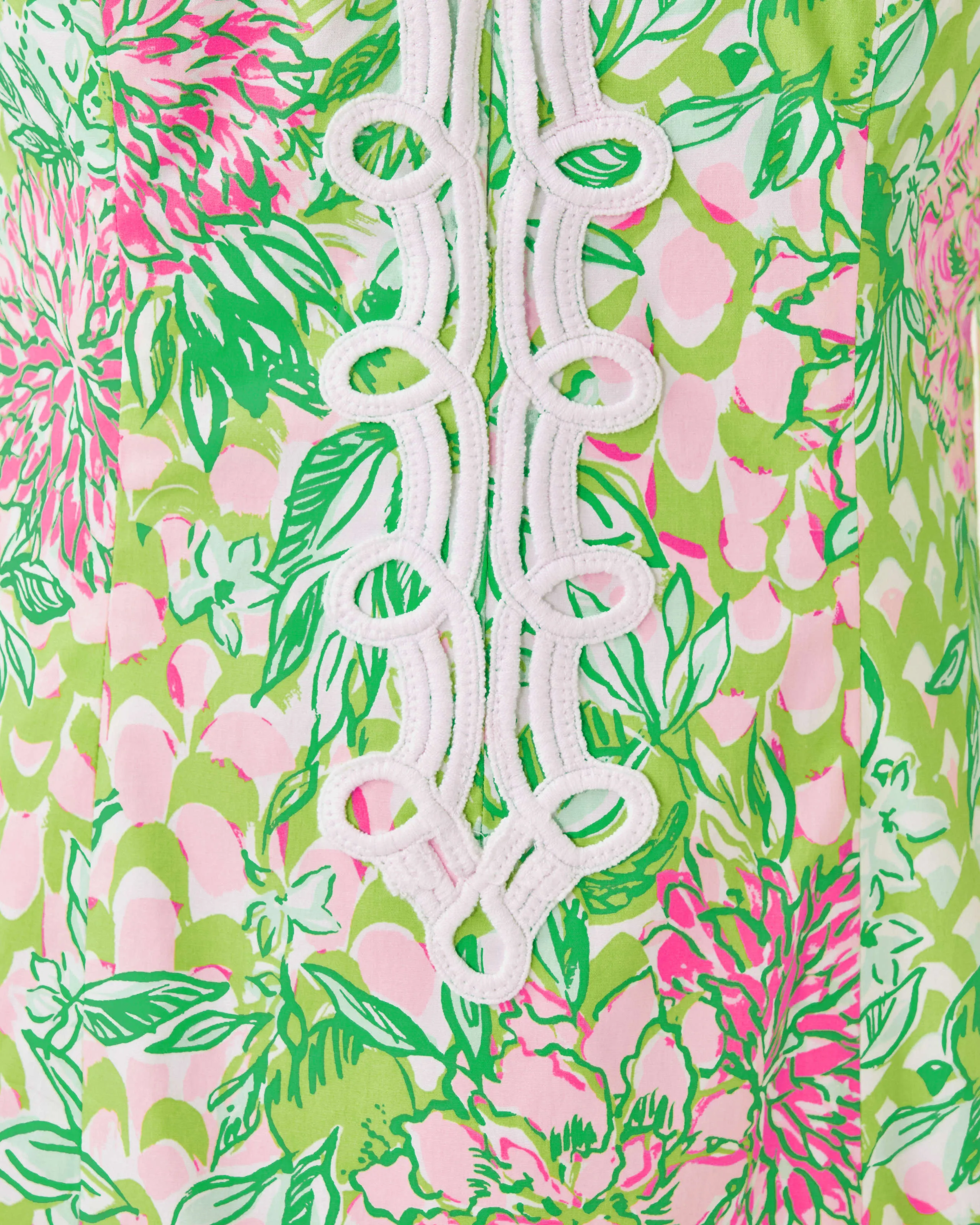Shealyn 3/4 Sleeve Stretch Maxi Caftan - Fauna Green Lime Feeling Good