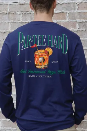 Simply Southern Long Sleeve Partee Hard T-Shirt for Men in Navy | MN-LS-OLD-NIGHTSKY