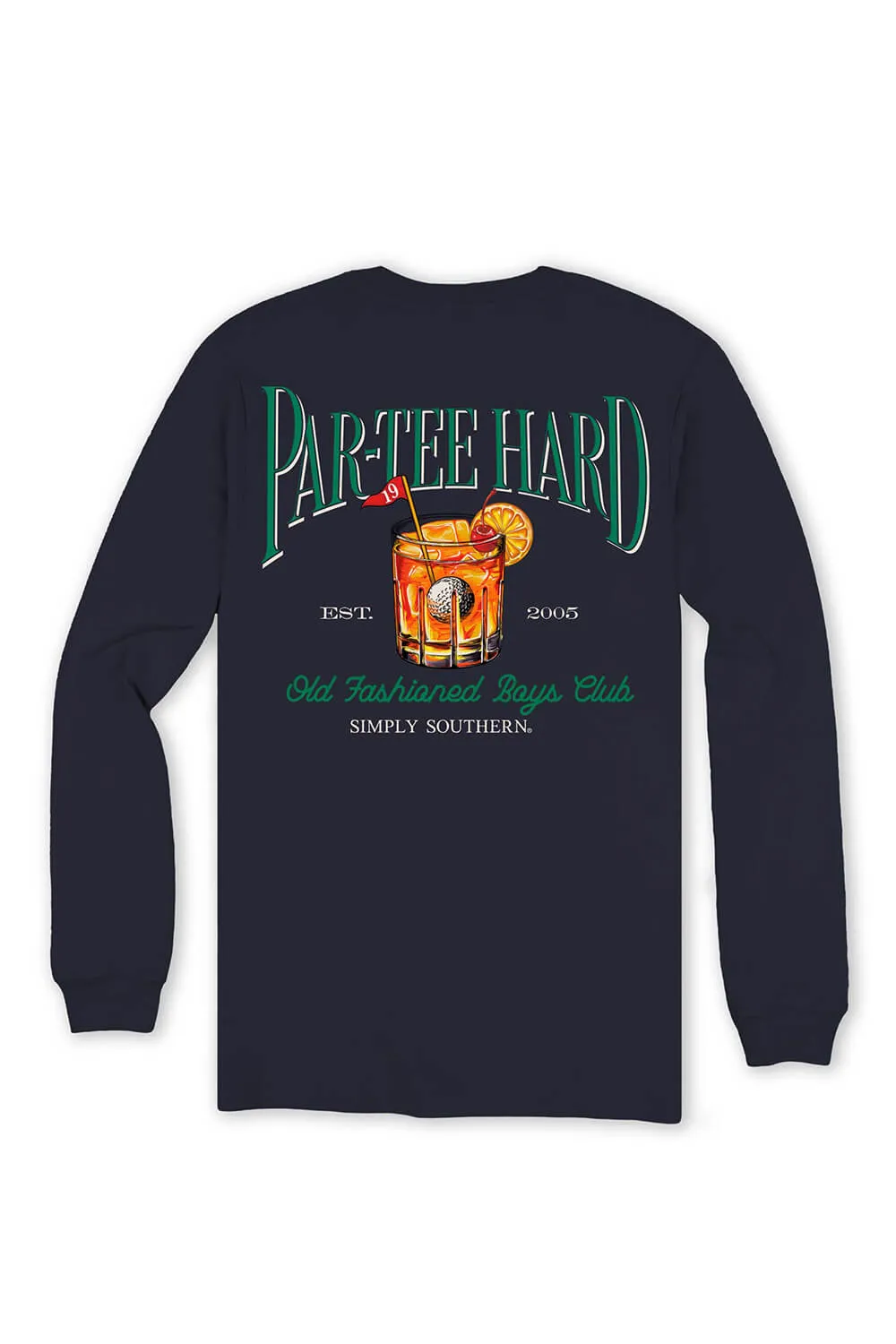 Simply Southern Long Sleeve Partee Hard T-Shirt for Men in Navy | MN-LS-OLD-NIGHTSKY