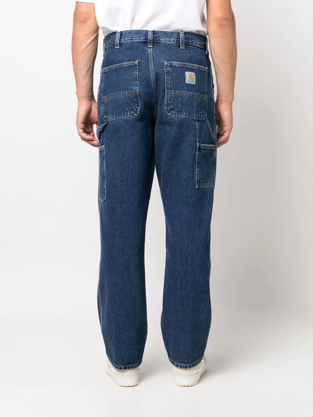 Single knee denim jeans