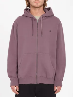 Single Stone Zip Hoodie - BORDEAUX BROWN