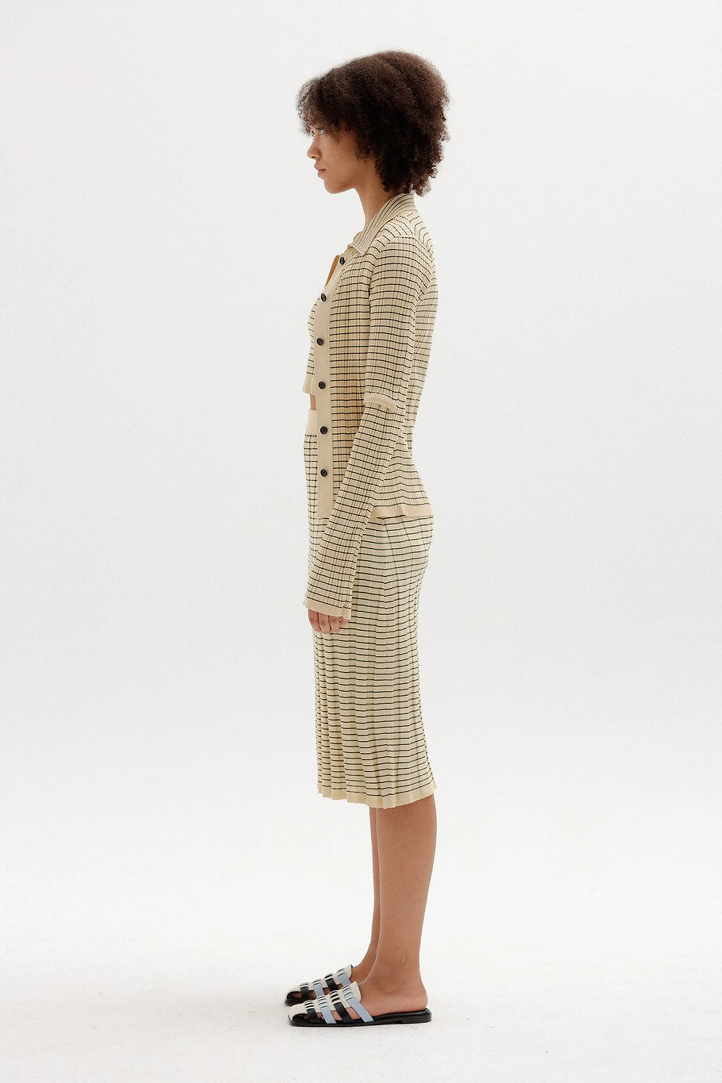 SINKY RIBBED KNIT CARDIGAN