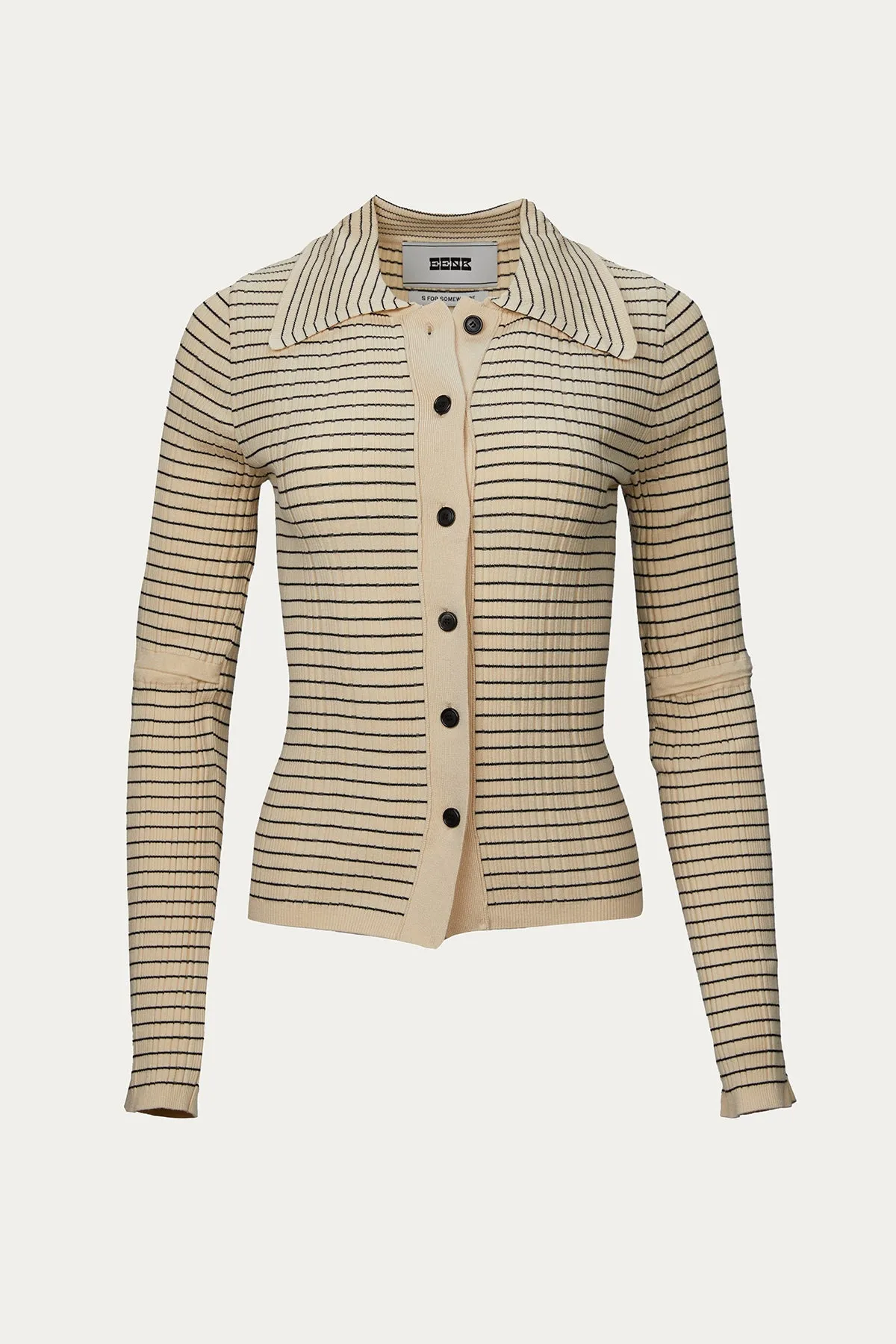 SINKY RIBBED KNIT CARDIGAN