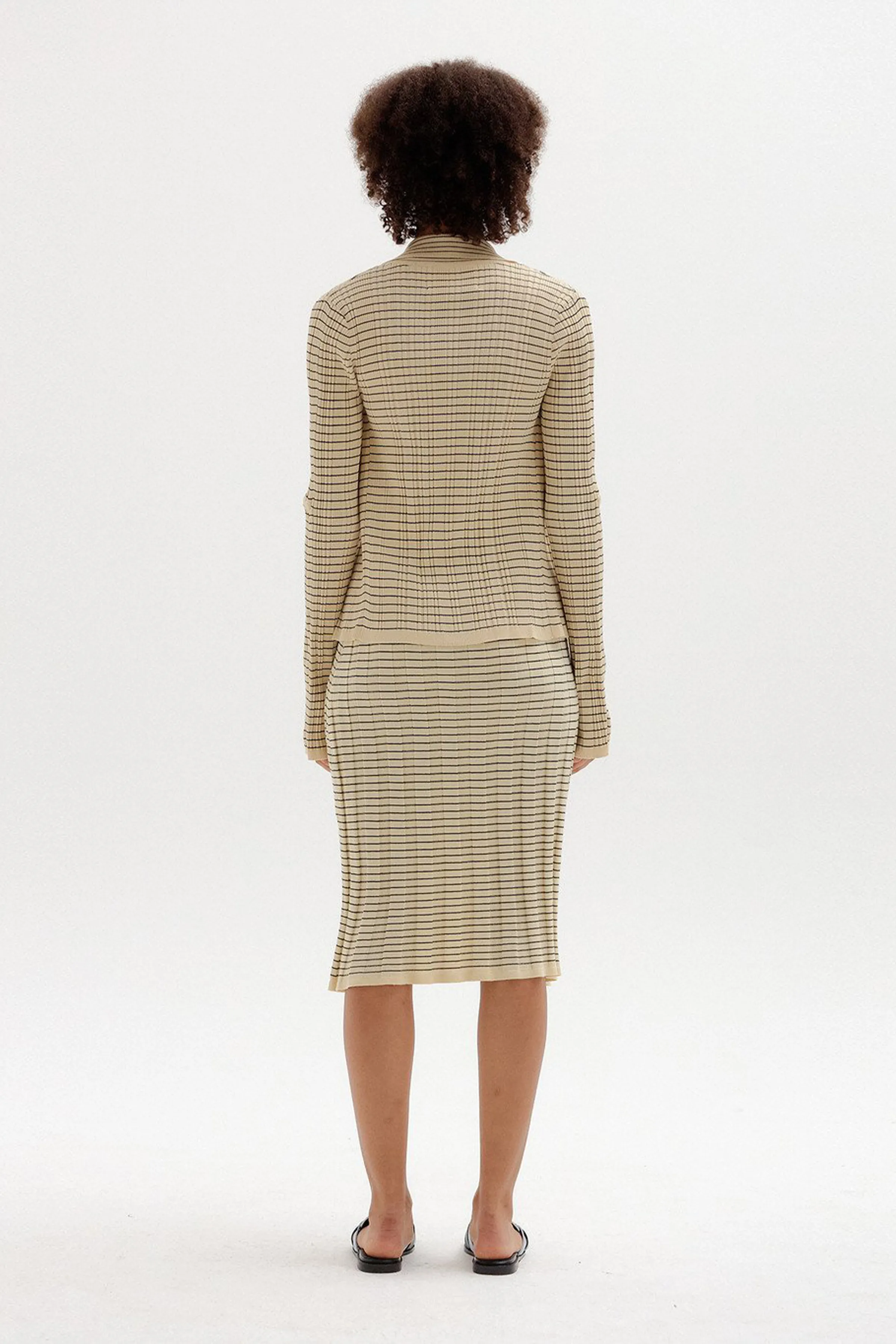 SINKY RIBBED KNIT CARDIGAN