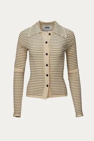 SINKY RIBBED KNIT CARDIGAN