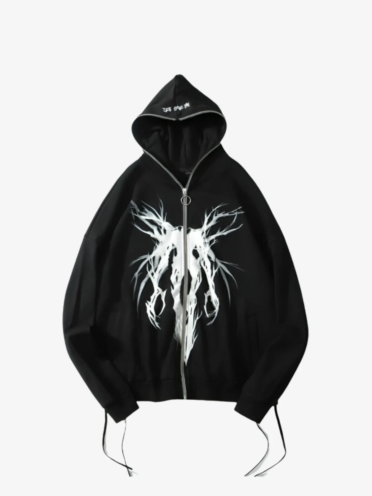 SKULL PUNK ZIP UP HOODIE