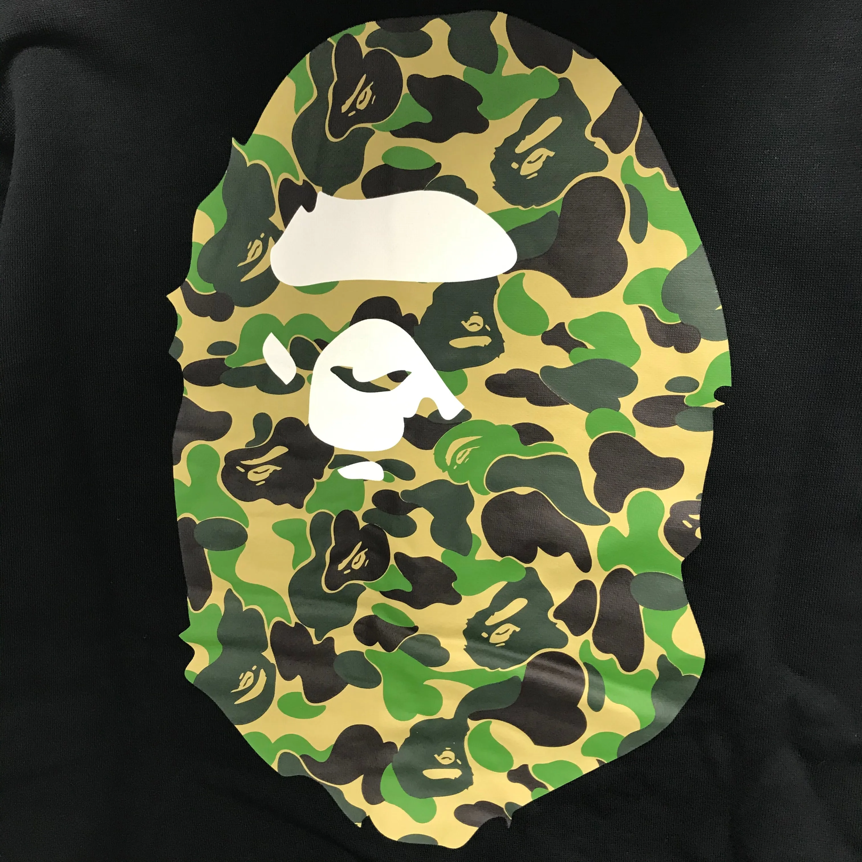 [S~L] DS! Bape Spell Out ABC Camo Head Full Zip Hoodie