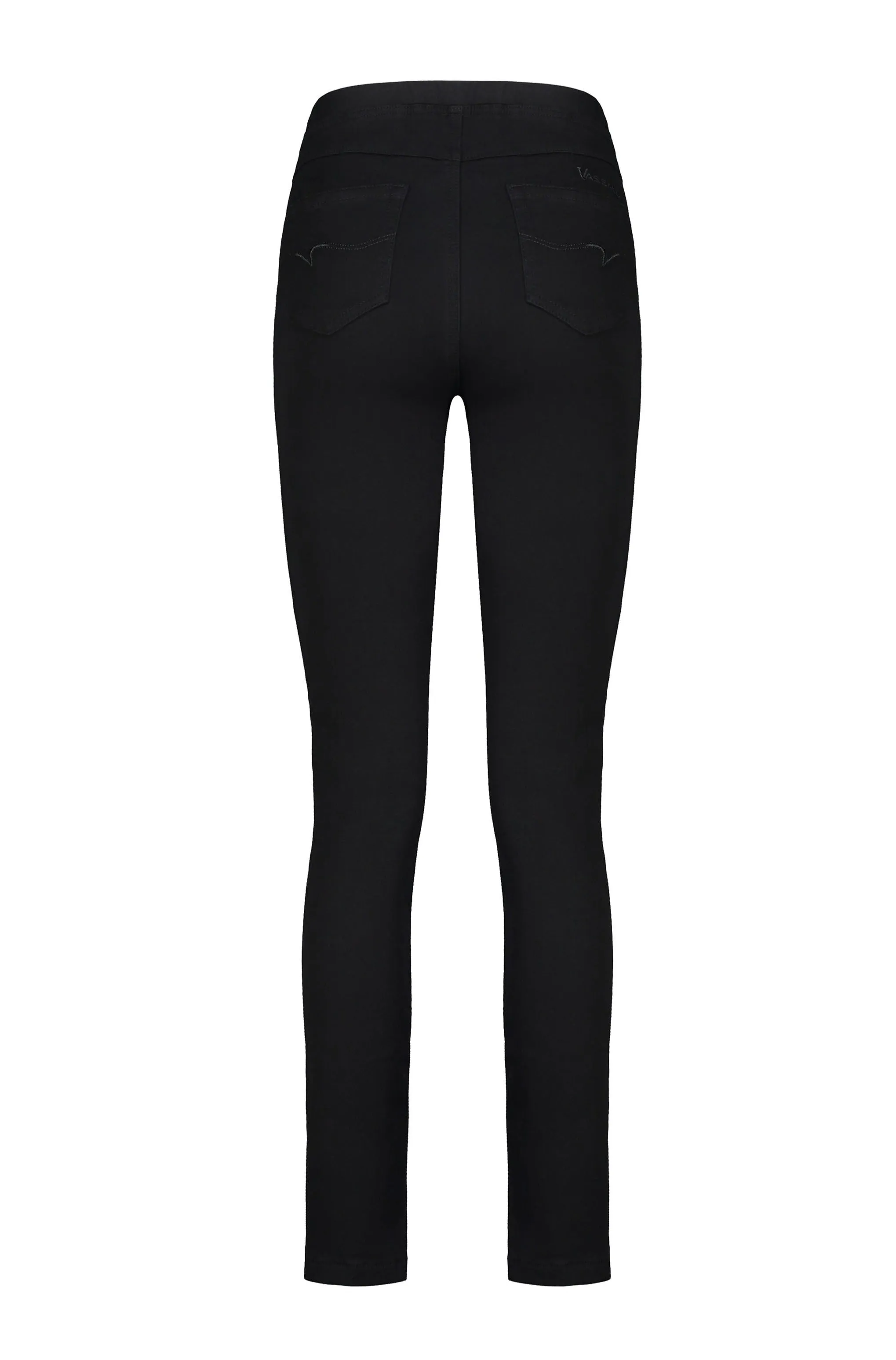 Slim Leg Knit Denim Pull On - Black