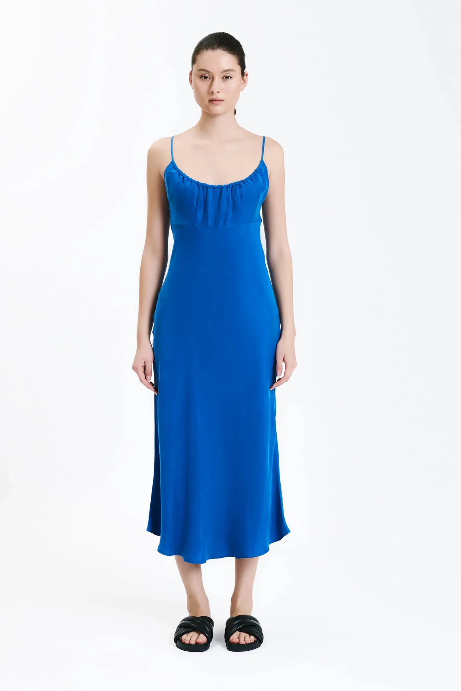 Sol Cupro Dress Pacific