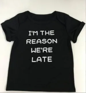 Sorry I'm Late T-Shirt Fashion Mommy and me Matching Shirts