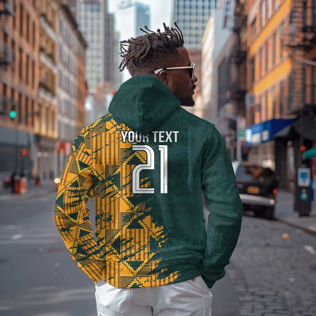 South Africa Rugby Custom Zip Hoodie Afro Springboks Mascot Sporty Version LT9