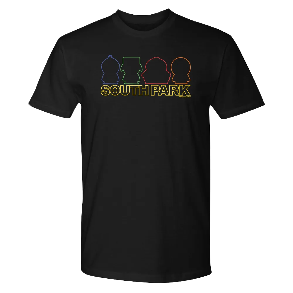 South Park Character Silhouettes Unisex Crew Neck T-Shirt