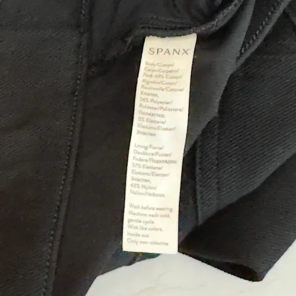 SPANX | Jean-ish Ankle Leggings Denim Tummy Control Shaping Black