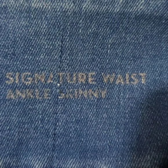 SPANX Signature Waist Ankle Skinny High Rise Back Zipper Jeans