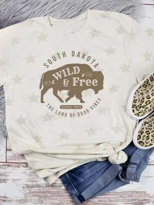 Stars Tee South Dakota Good Vibes
