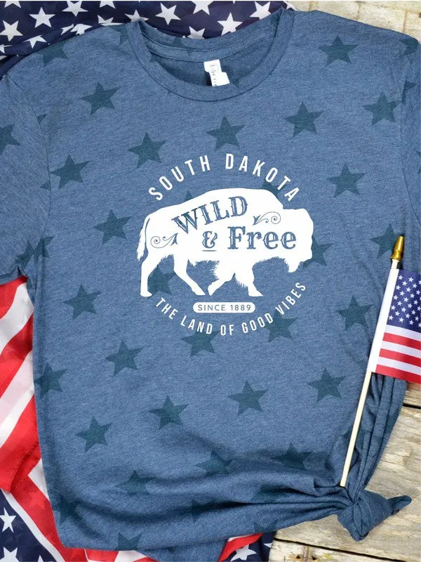 Stars Tee South Dakota Good Vibes