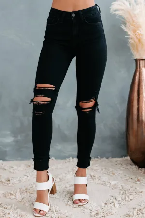 Stellan Flying Monkey High-Rise Distressed Skinny Jeans (Black)