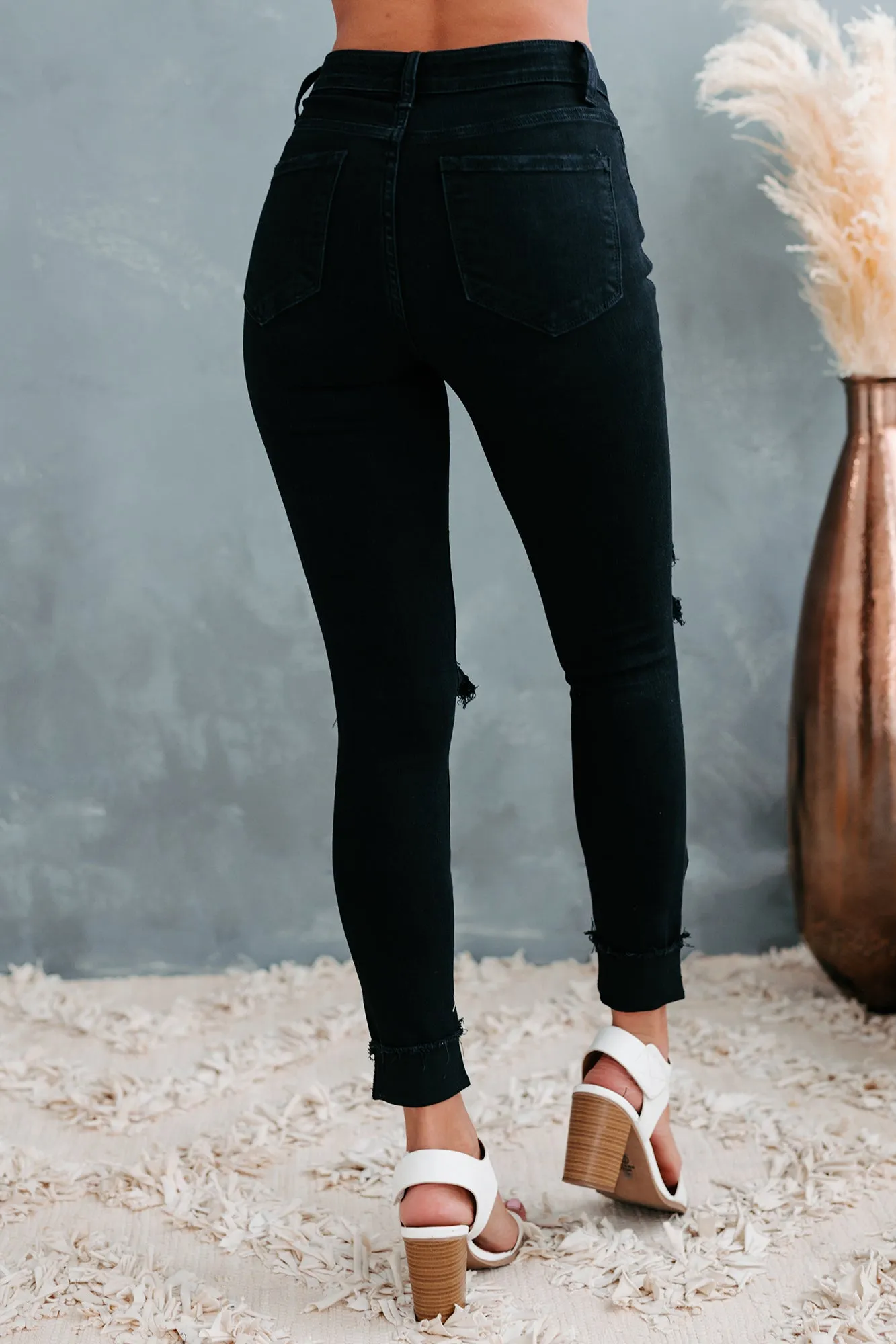 Stellan Flying Monkey High-Rise Distressed Skinny Jeans (Black)