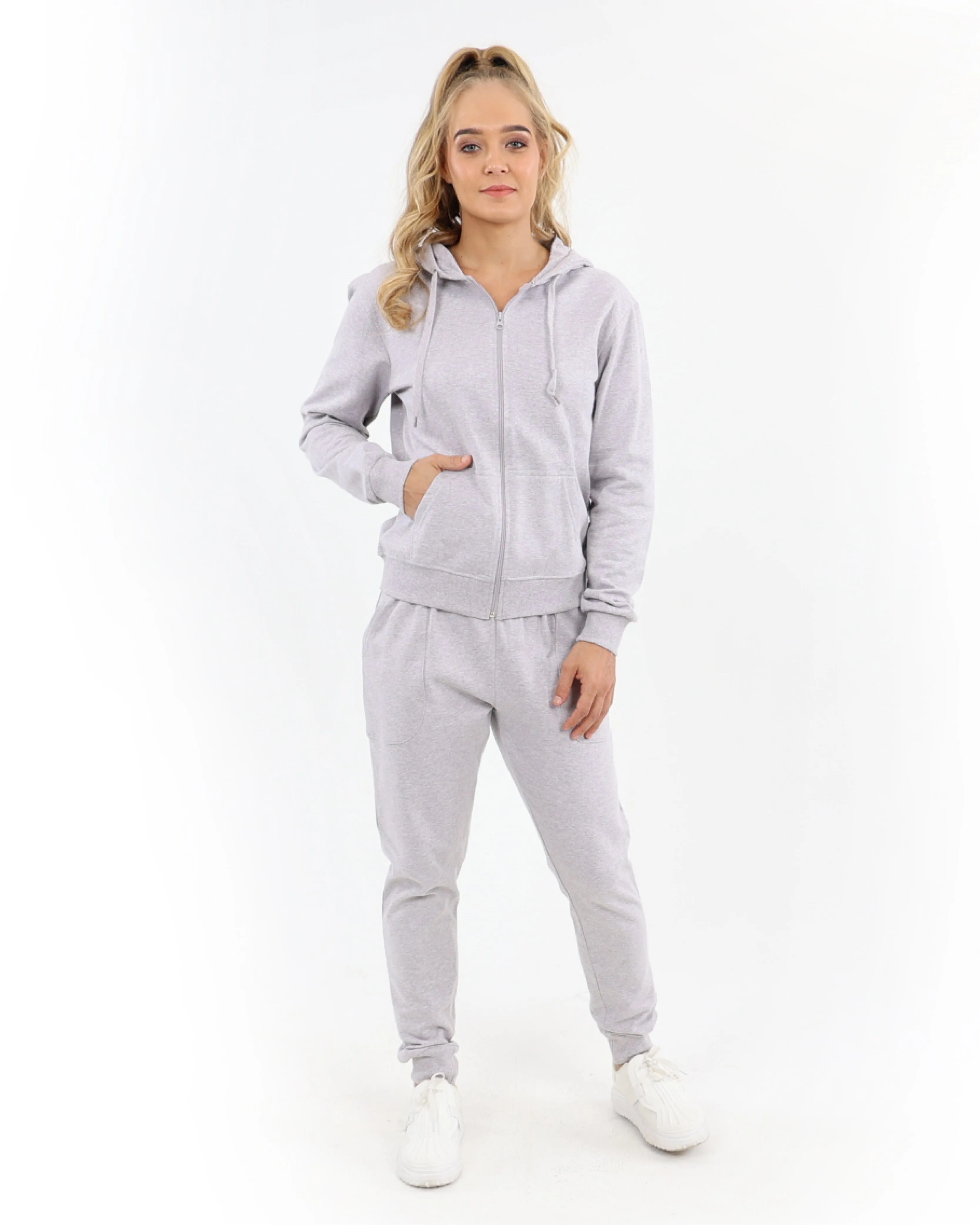 Stone Zip-Up Hoodie