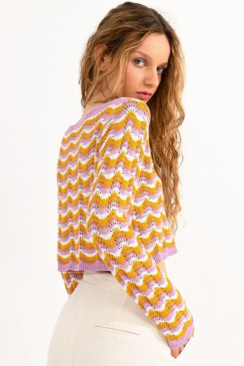 STRIPE KNIT SWEATER