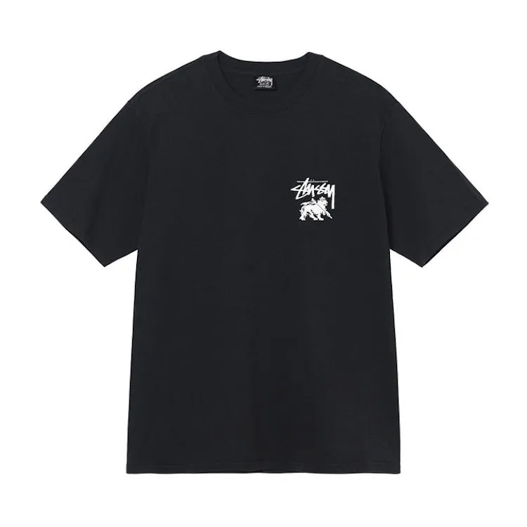 Stussy Lion Dot Pigment Dyed T-Shirt Black