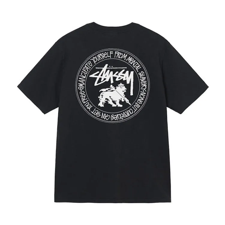 Stussy Lion Dot Pigment Dyed T-Shirt Black