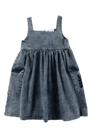 Summer blue stone wash dress by Loud