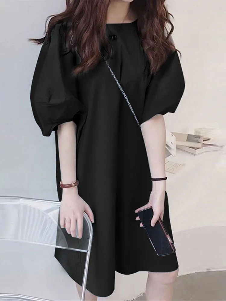 Summer Shift Dress Short Cotton Tee Dress