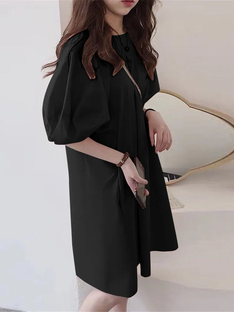 Summer Shift Dress Short Cotton Tee Dress