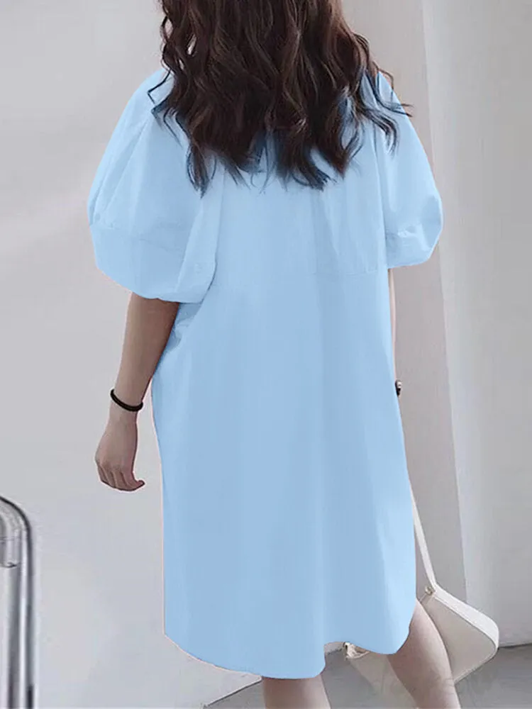 Summer Shift Dress Short Cotton Tee Dress