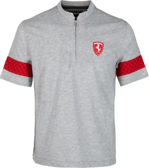 T-SHIRT Formula One 1 Scuderia Ferrari F1 Team Lewis Grey Zip NEW! Tee L