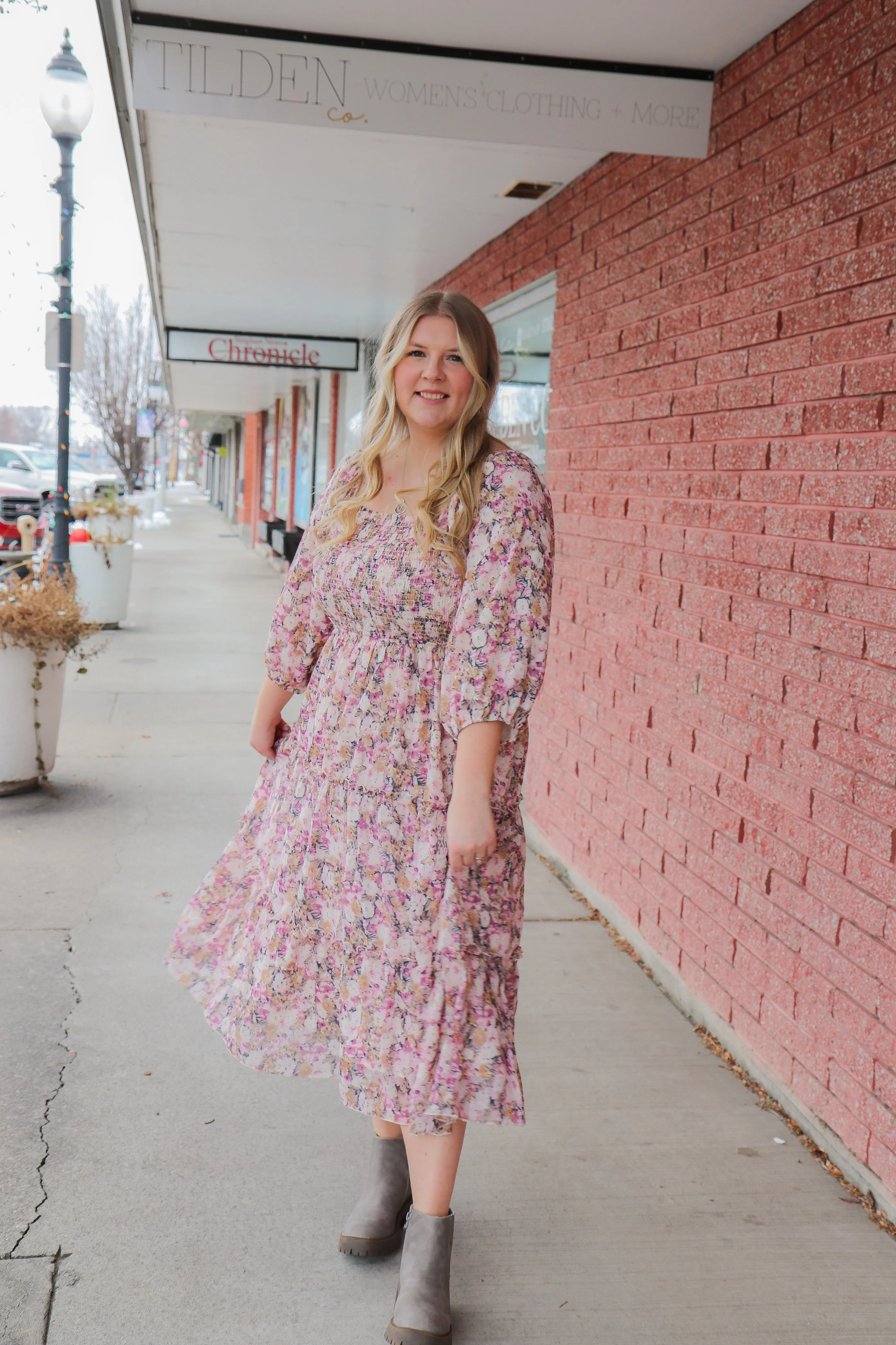 The Greta Dress in Lavender Lotus