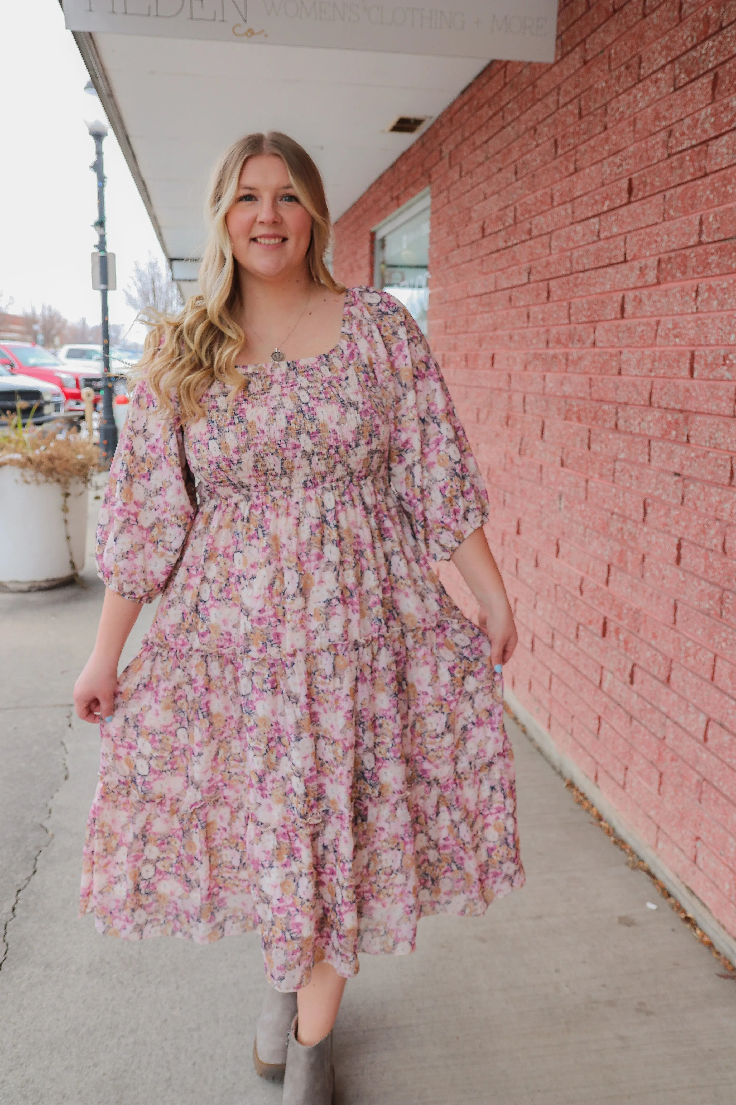 The Greta Dress in Lavender Lotus