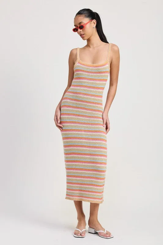 This Way Crochet Midi Dress