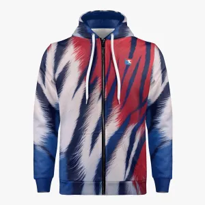 Tiger Nunchucks Zip Up Hoodie