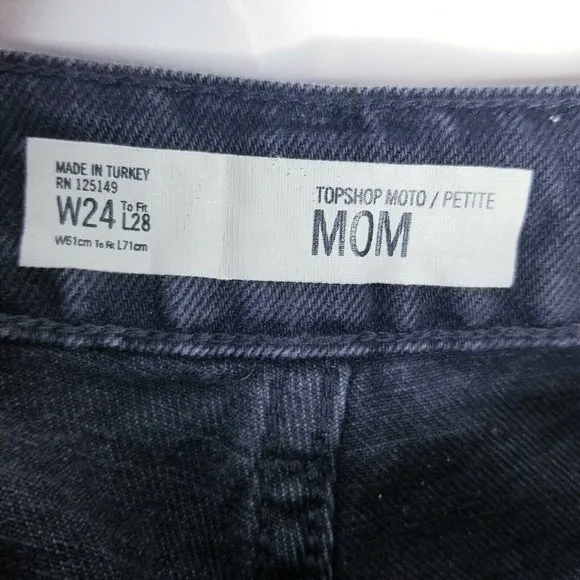 Topshop Moto Embroidered Floral Jeans Size 24