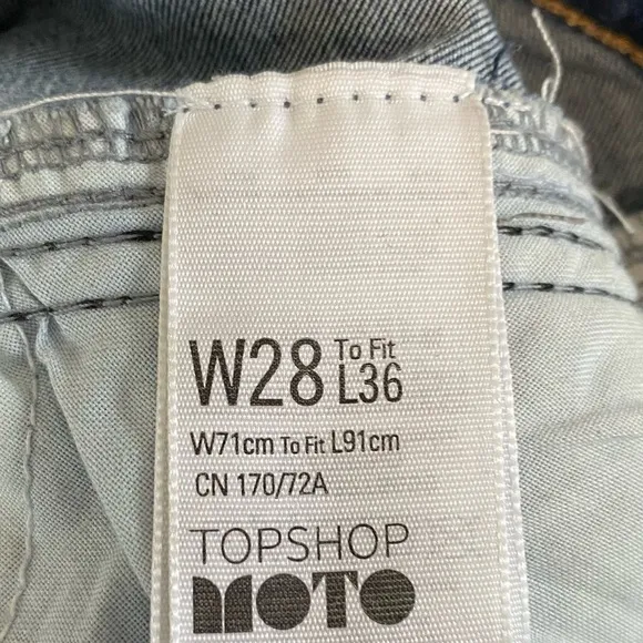 Topshop Moto Jamie Stripe Skinny Jeans Size 28
