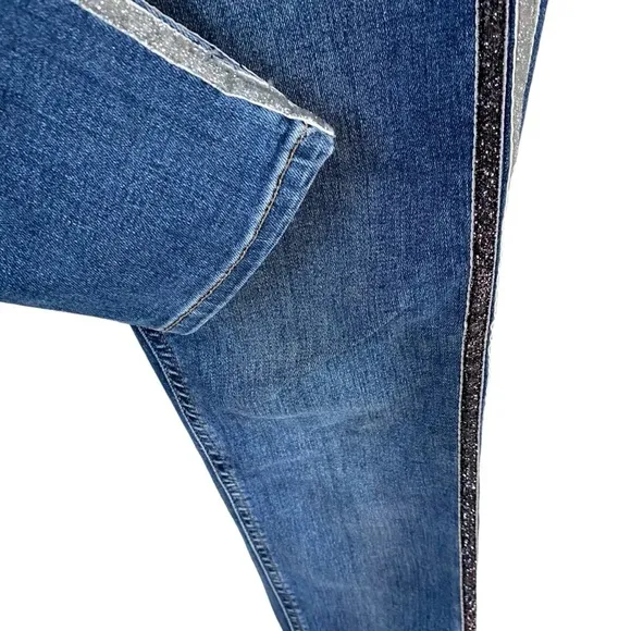 Topshop Moto Jamie Stripe Skinny Jeans Size 28