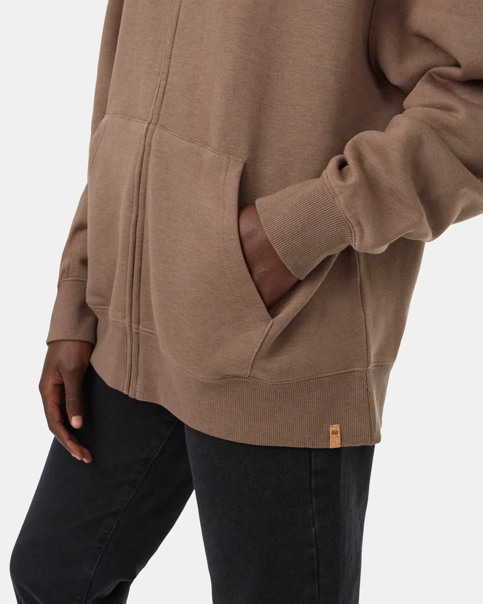 Tree Species Oversized Zip Hoodie