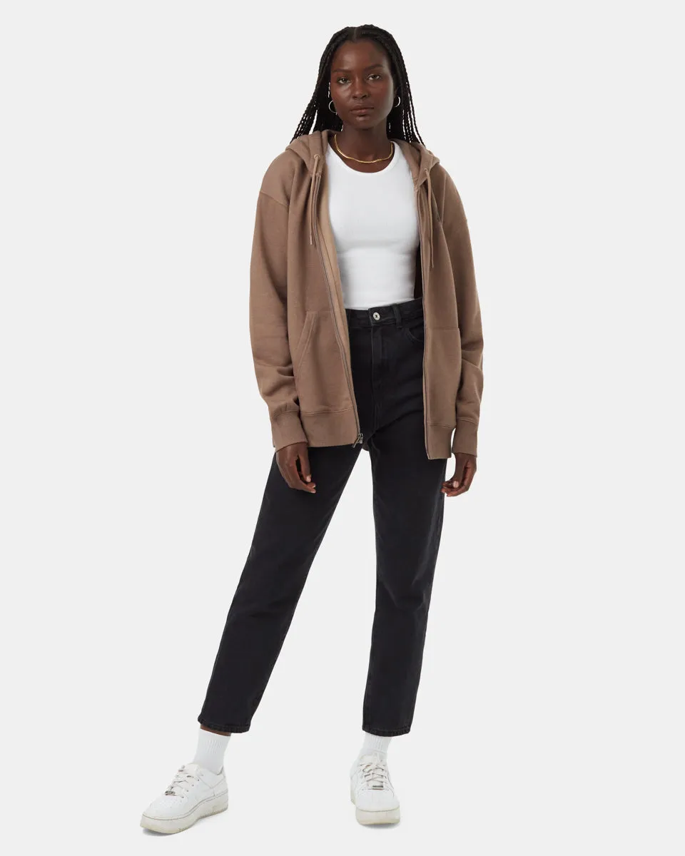 Tree Species Oversized Zip Hoodie