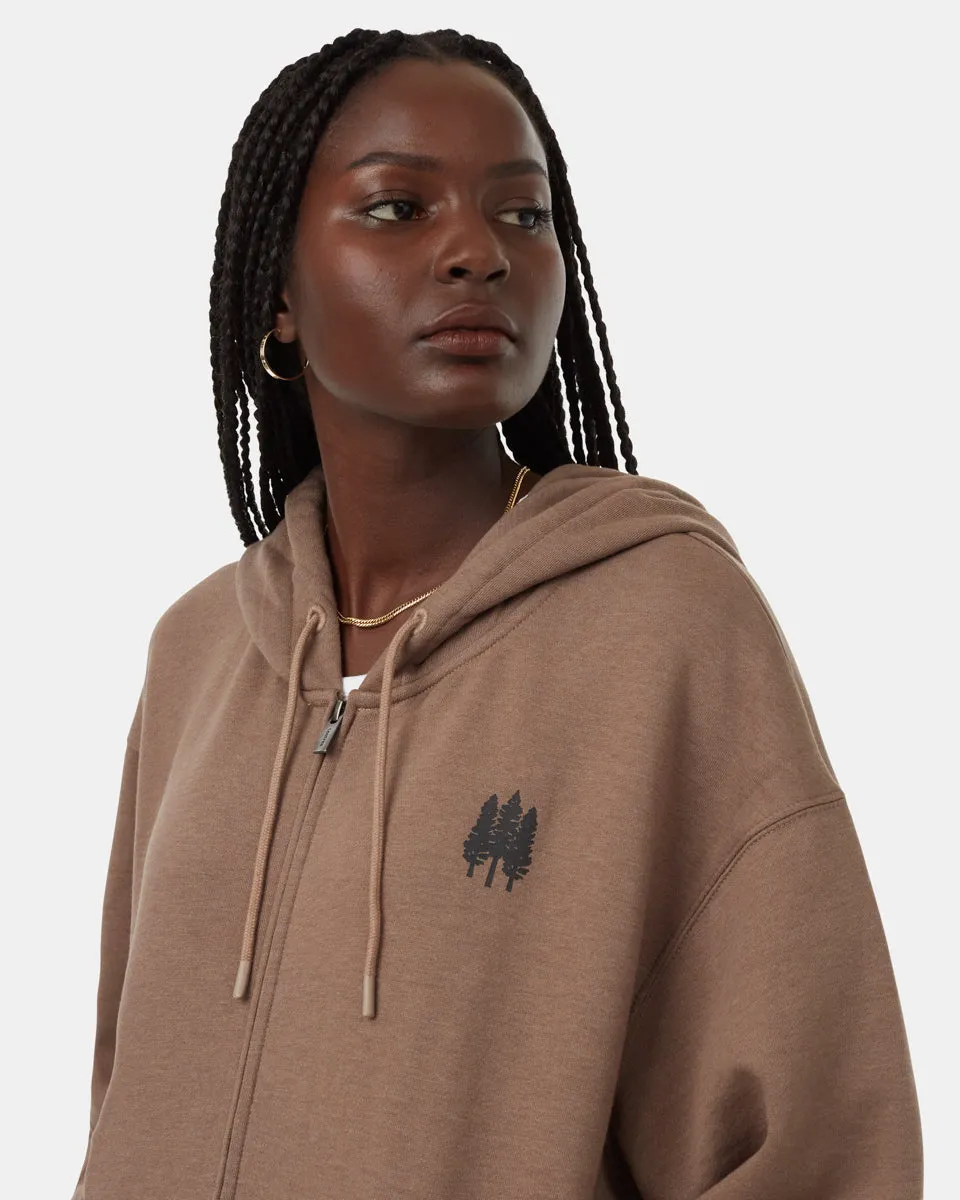 Tree Species Oversized Zip Hoodie